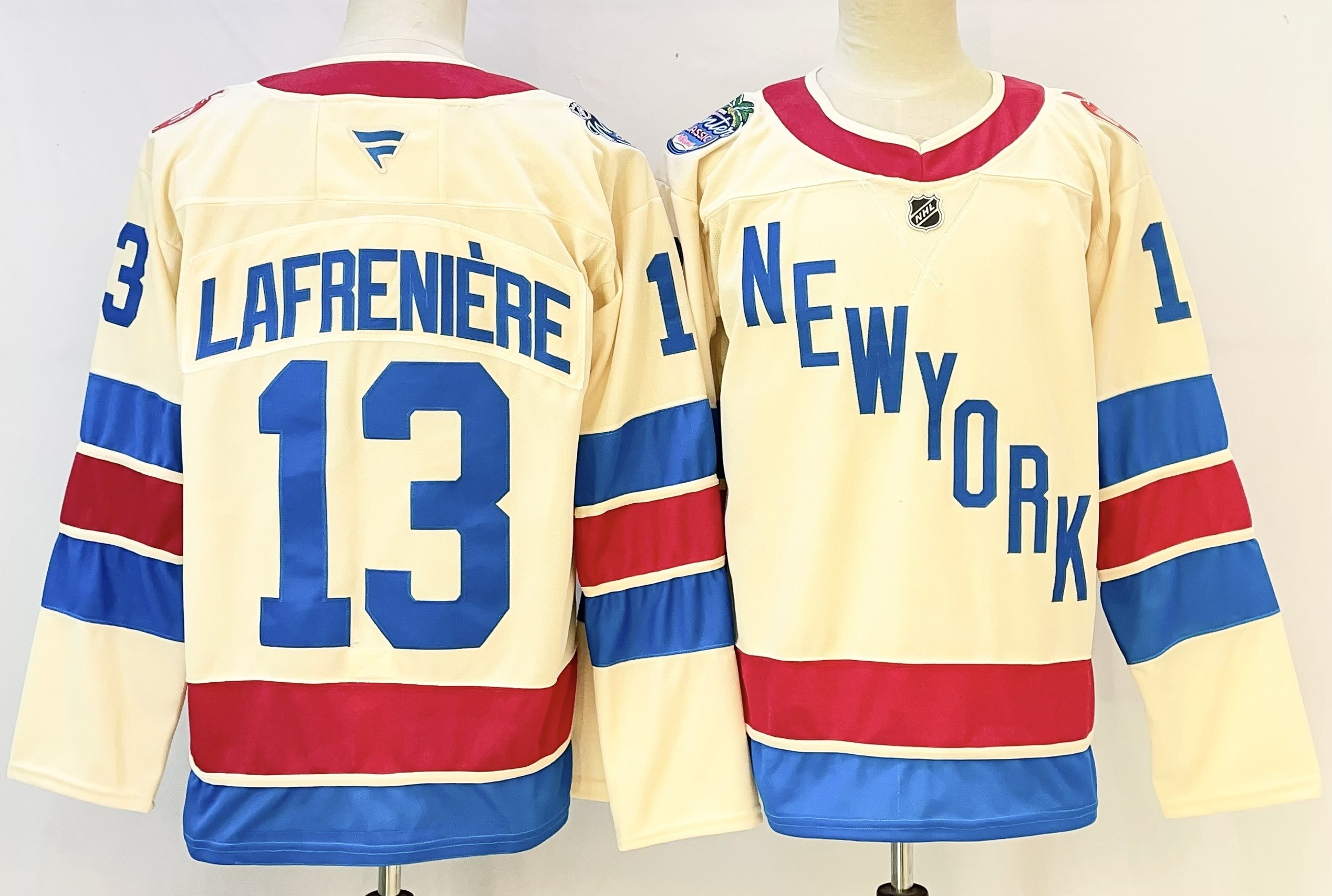 Men 2026 New York Rangers #13 Lafreniere Cream NHL Jersey style 01